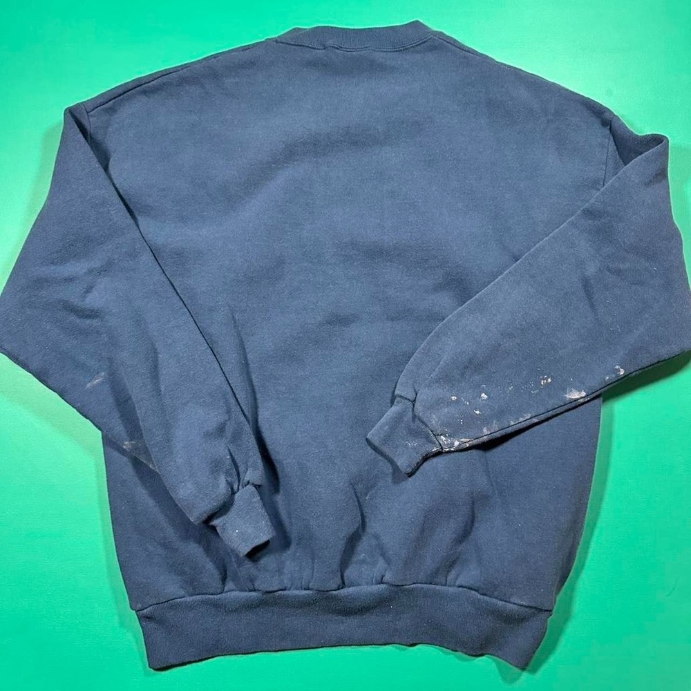 Vintage 90s wildlife expedition trout graphic paint distressed sweatshirt - Picture 7 of 7
